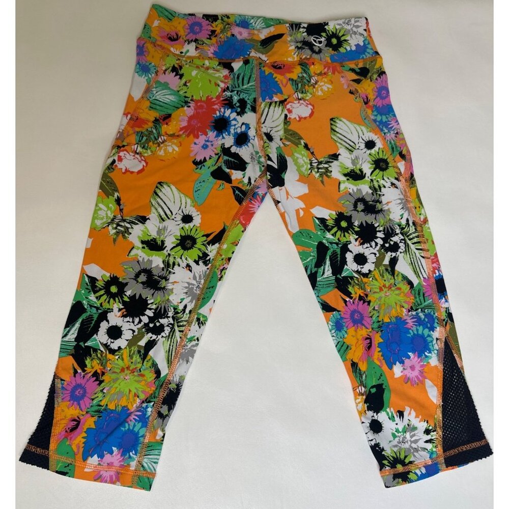 Trina Turk Womens Floral Capri Leggings, Small